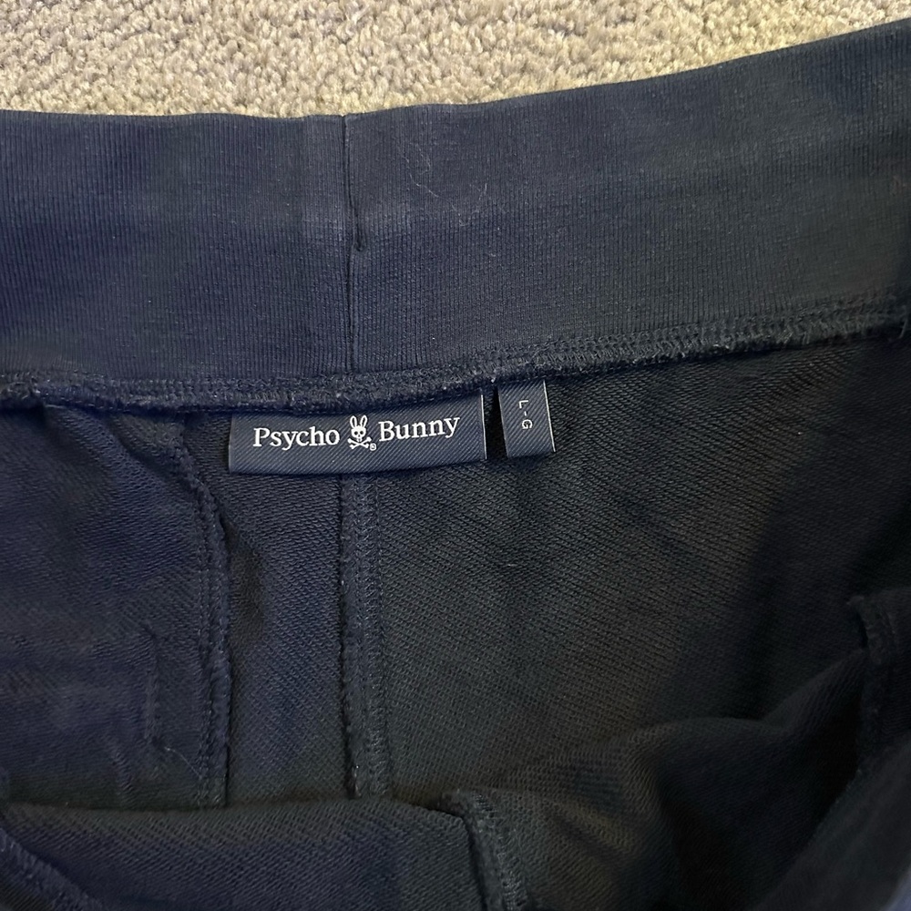 Psycho Bunny men’s size Large Pisani Embroidered‎ Sweatshorts in dark Navy - Picture 3 of 8